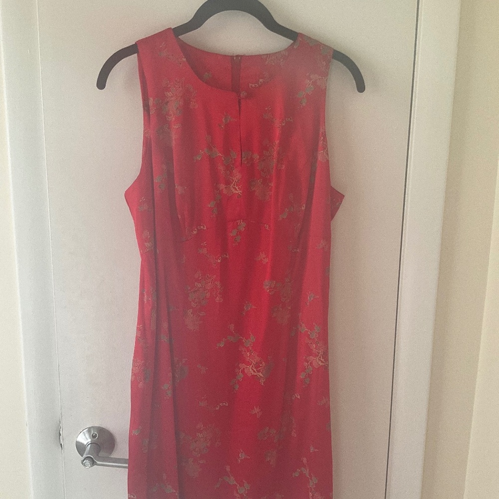 Vintage 1990s Red Chinese Style Dress